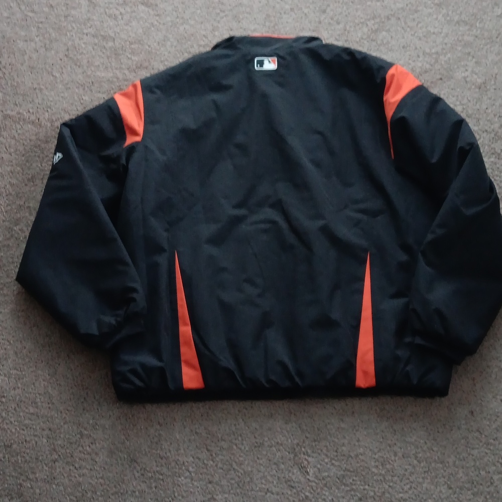 Mens Majestic San Francisco Black Giants On Therma Base Jacket - Picture 9 of 10